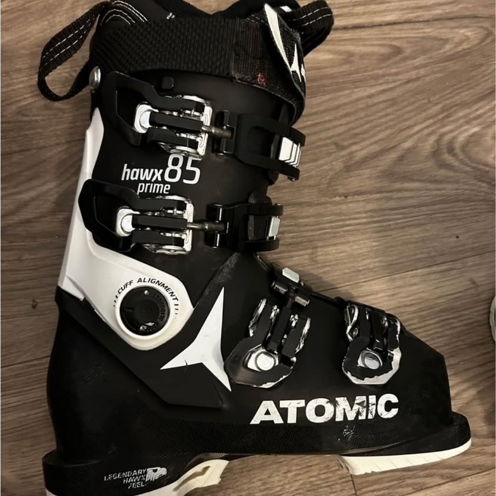 Black and White Ski Boot